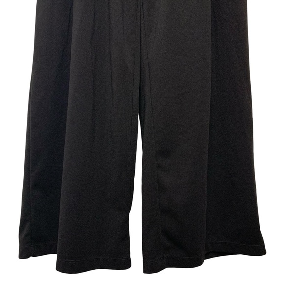 Halara High Waisted Wide Leg Pants Size XL Tall Waffle Fabric Pleated Black - Picture 7 of 16